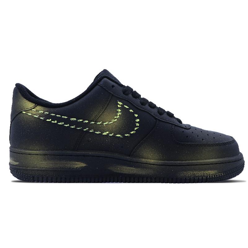 [Custom Cyberdragon]  Air Force 1 Skateboarding Shoes Women's Low-top Black