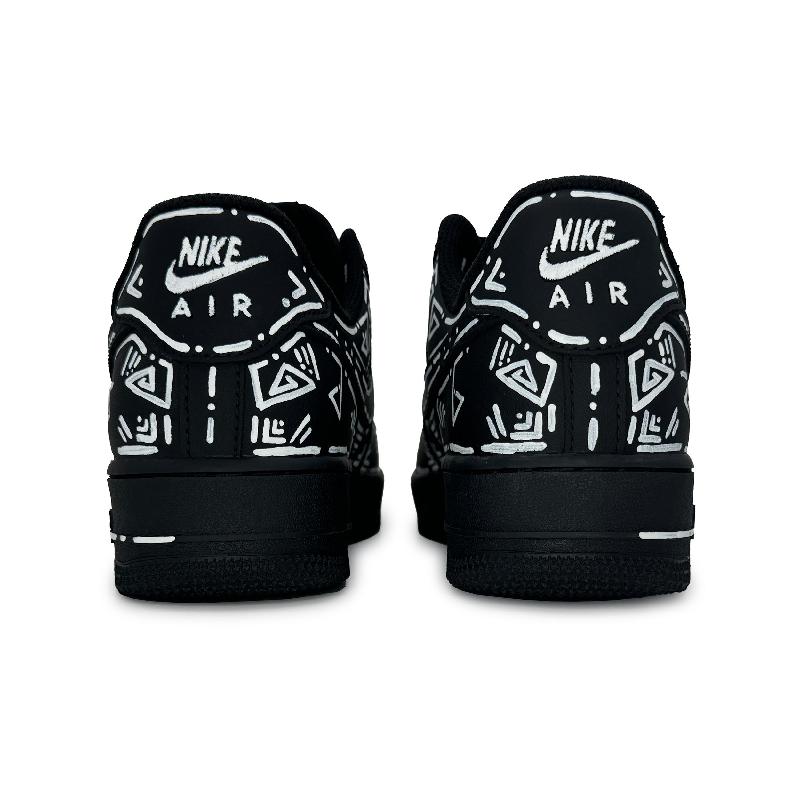 [Custom Heterogeneous space]  Air Force 1 Skateboard Shoes Unisex Low-Top Black