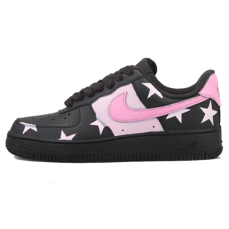 [Custom Neon Universe ]  Air Force 1 Vintage Skateboarding Women's Shoes