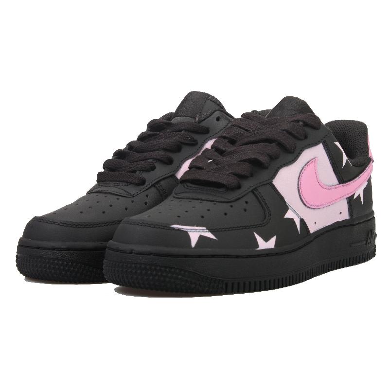 [Custom Neon Universe ]  Air Force 1 Vintage Skateboarding Women's Shoes