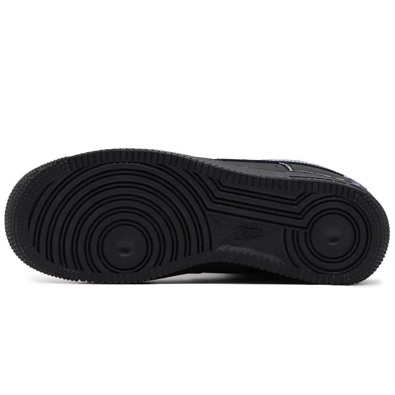 [Custom Women's quick silver]  Air Force 1 Skateboarding Shoes Women's Low-top Black/Sliver