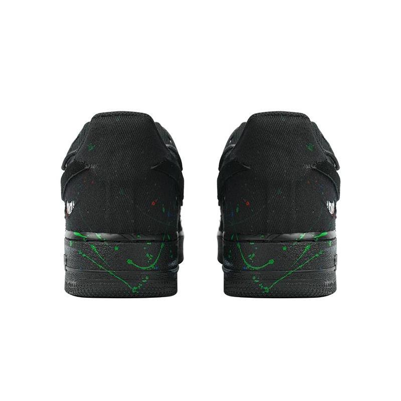 [Custom Low-top mischievous bear sneakers for women]  Air Force 1 Skateboard Shoes Women's Low-Top Black