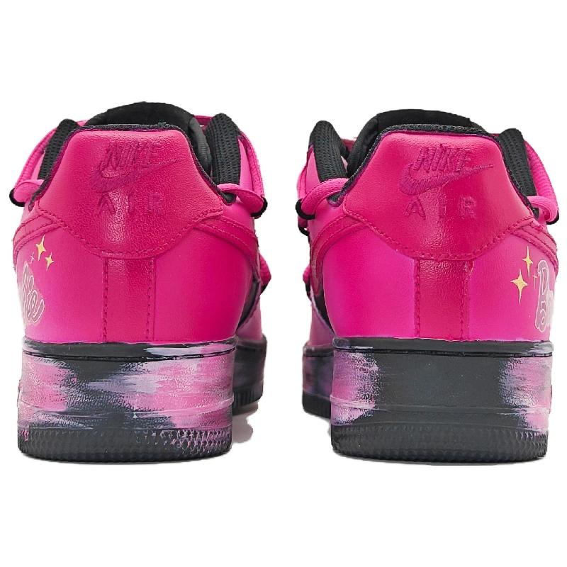 [Custom Neon Barbie]  Air Force 1 Skateboarding Shoes Women's