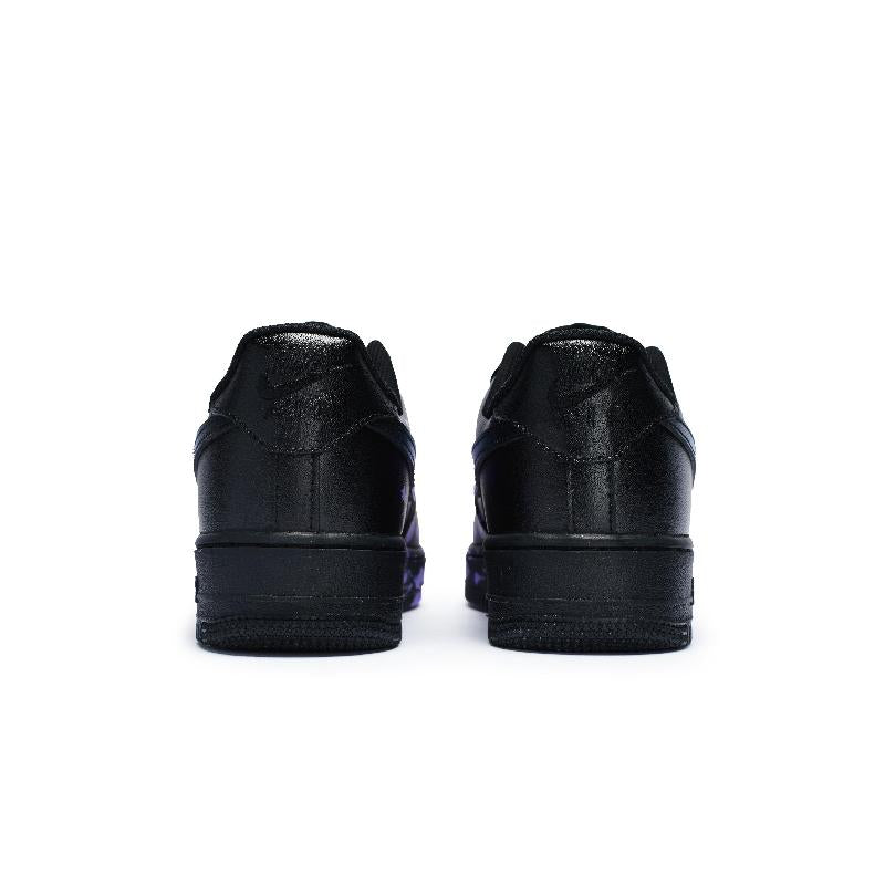 [Custom Female crazy graffiti purple SBOX]  Air Force 1 Skateboard Shoes Women's Low-Top Black/Purple