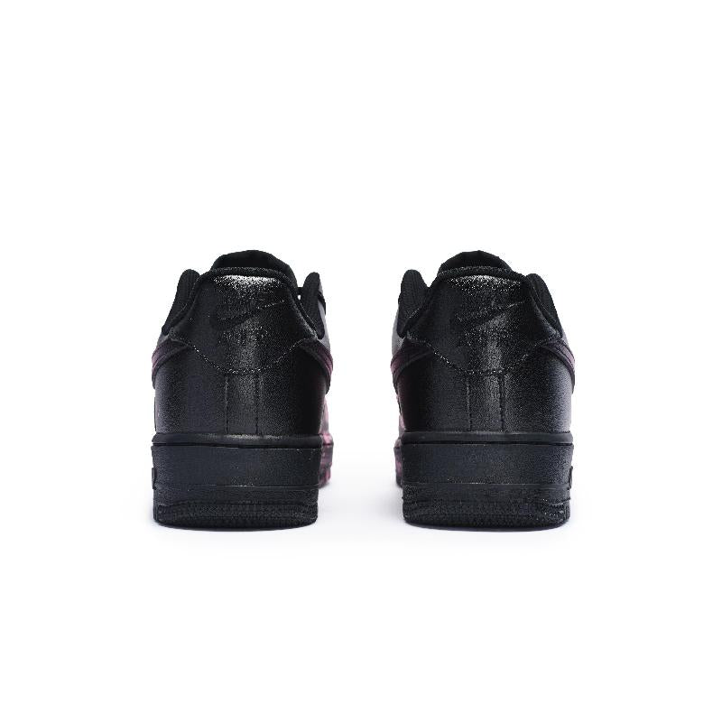 [Custom A crazy graffiti red for women]  Air Force 1 Skateboard Shoes Women's Low-Top Black/Red