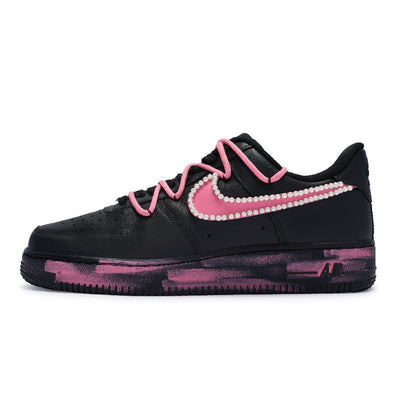 [Custom A female black sugar hot girl]  Air Force 1 Skateboarding Shoes Women's Low-top Pink