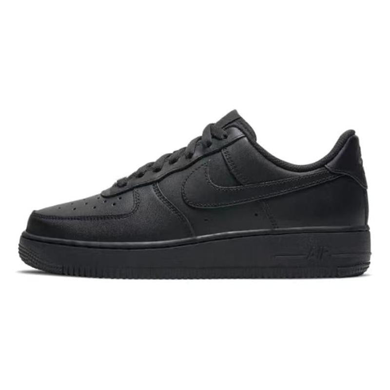 [Custom "North Latitude Smiling Face"]  Air Force 1 Skateboarding Shoes Women's Low-top Black/white