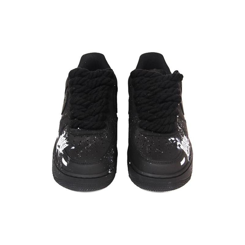 [Custom Darth Vader graffiti female style]  Air Force 1 Skateboarding Shoes Women's Low-top Black/white