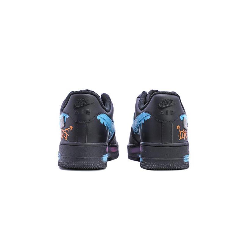 [Custom A female Christmas Eve bear in black and orange]  Air Force 1 Skateboarding Shoes Women's