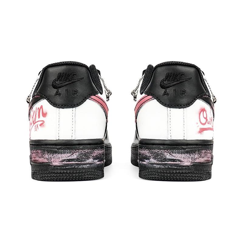 [Custom Women's low-top Y2K sneakers in black pink]  Air Force 1 Skateboarding Shoes Women's