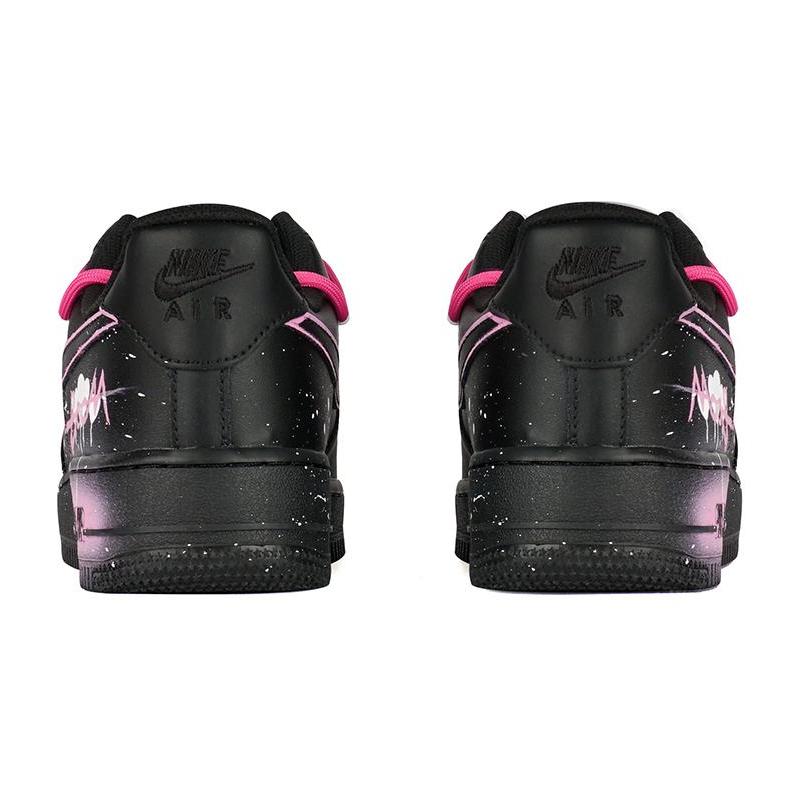 [Custom Women's low-top powder sneakers in black powder]  Air Force 1 Skateboarding Shoes Women's