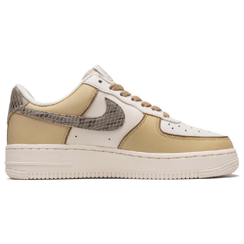 [Custom Snake pattern Maillard]  Air Force 1 Skateboarding Shoes Women's