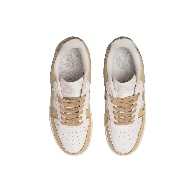 [Custom Snake pattern Maillard]  Air Force 1 Skateboarding Shoes Women's