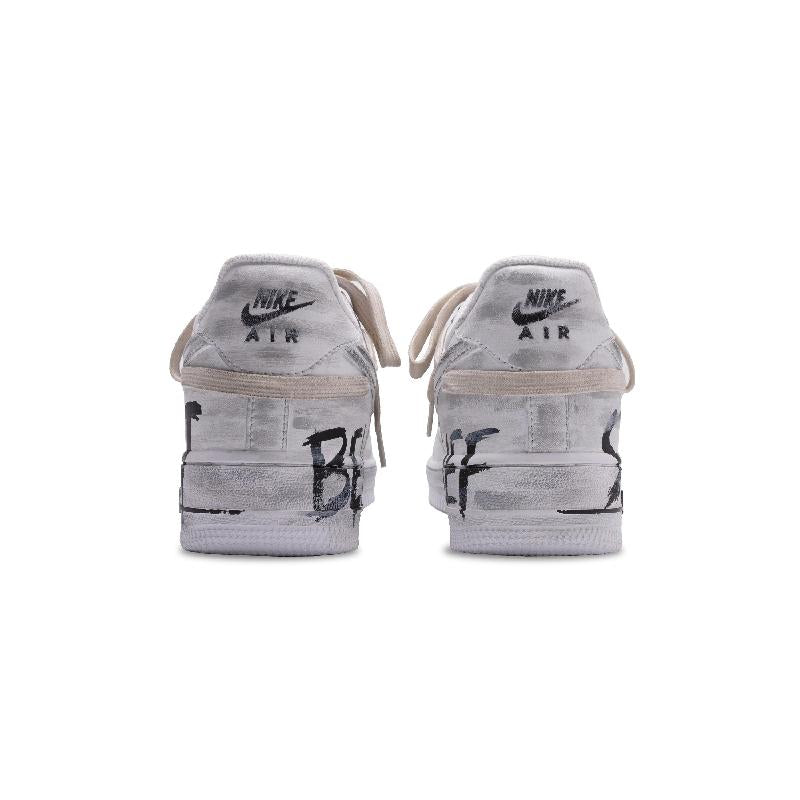 [Custom Play Cool Factor]  Air Force 1 Skateboard Shoes Women's Low-Top Gray Black