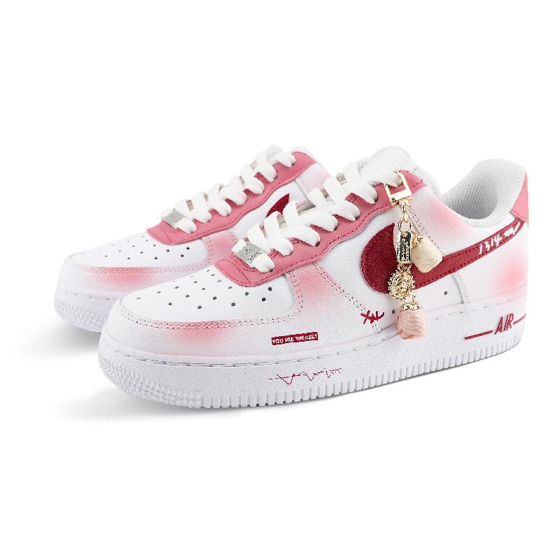 [Custom Women's rose love words]  Air Force 1 Skateboarding Shoes Women's