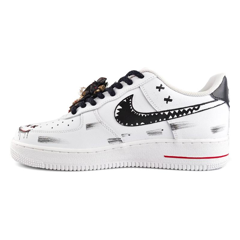 [Custom Gothic skeleton graffiti E]  Air Force 1 Skateboarding Shoes Women's
