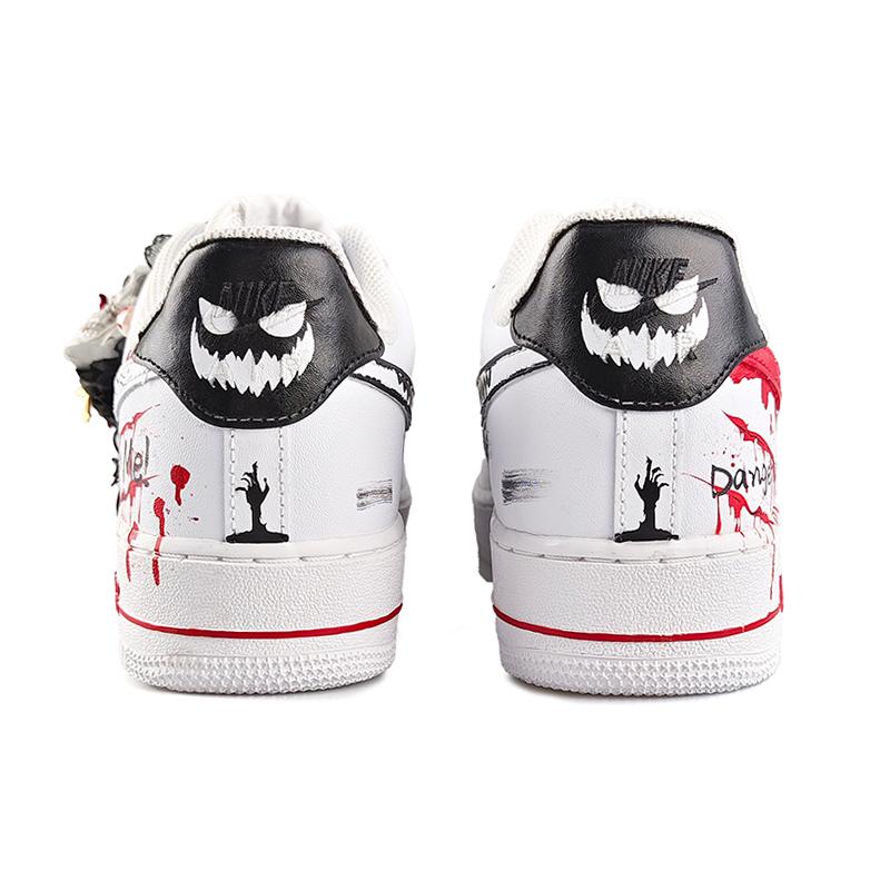 [Custom Gothic skeleton graffiti E]  Air Force 1 Skateboarding Shoes Women's