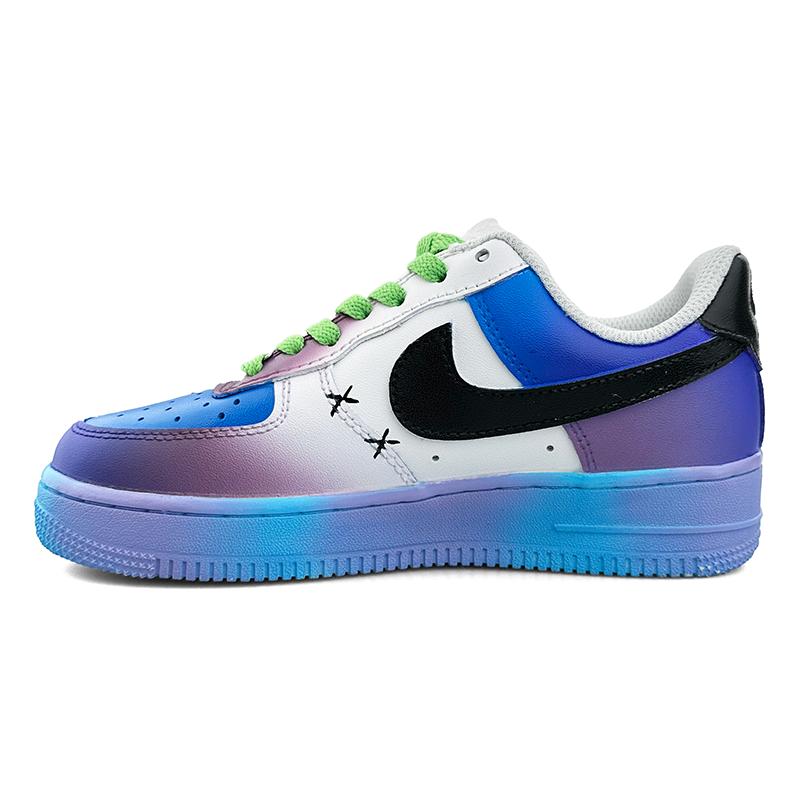 [Custom Blue Rabbit E]  Air Force 1 Skateboarding Shoes Women's