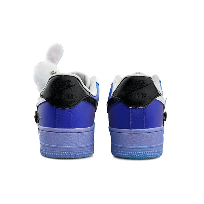 [Custom Blue Rabbit E]  Air Force 1 Skateboarding Shoes Women's