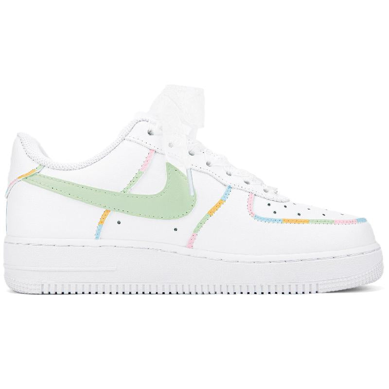 [Custom Flower Graffiti]  Air Force 1 Skateboarding Shoes Women's