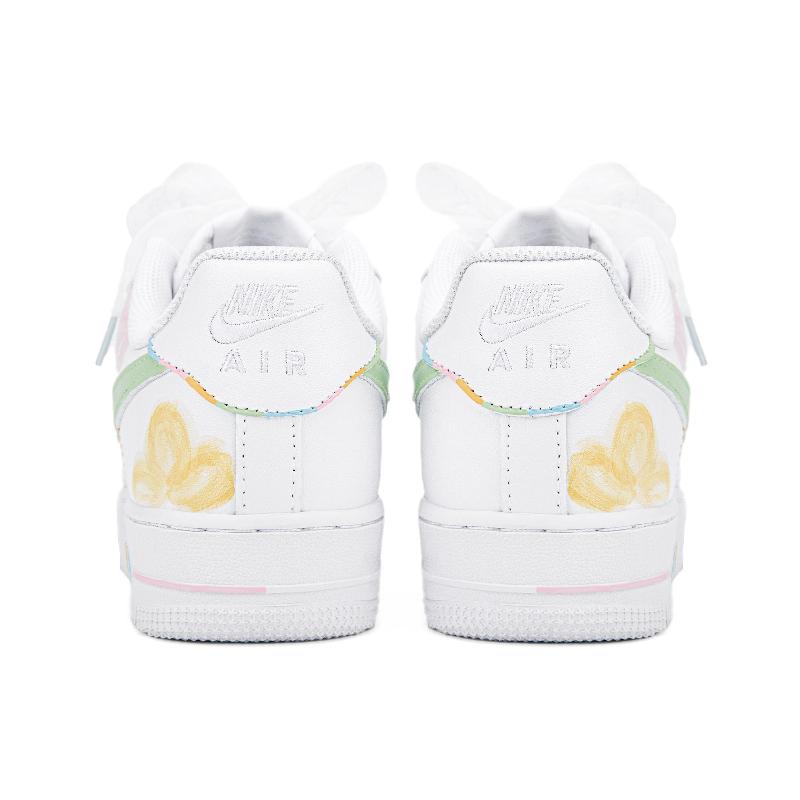 [Custom Flower Graffiti]  Air Force 1 Skateboarding Shoes Women's