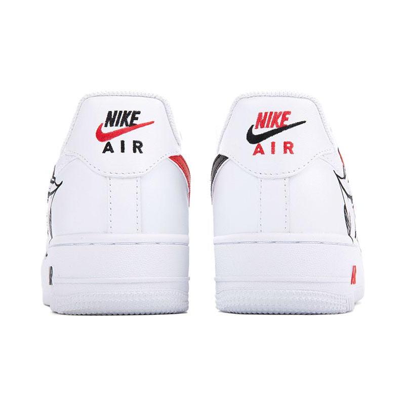 [Custom Retro red rose]  Air Force 1 Skateboarding Shoes Unisex