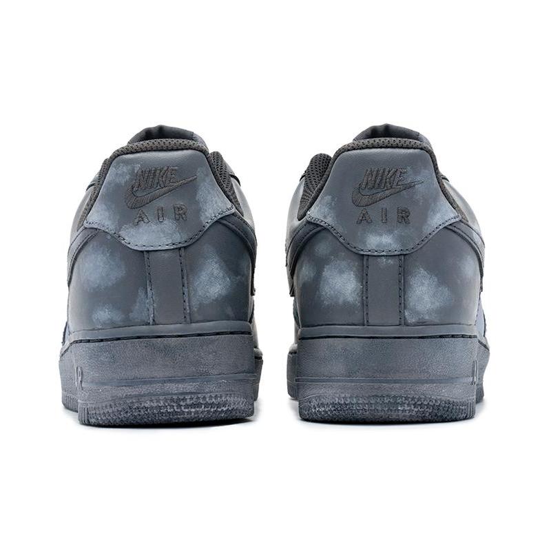 [Custom Women's gradient cloud grayish blue]  Air Force 1 Skateboarding Shoes Women's Low-top Grey/Blue