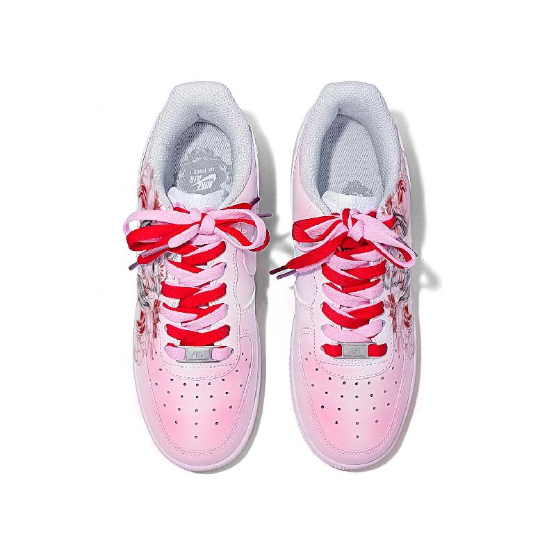 [Custom Exotic Silver Wolf]  Air Force 1 Skateboarding Shoes Women's Low-top