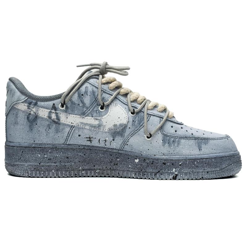 [Custom The female style is stained with graffiti on the cement wall]  Air Force 1 Skateboarding Shoes Women's