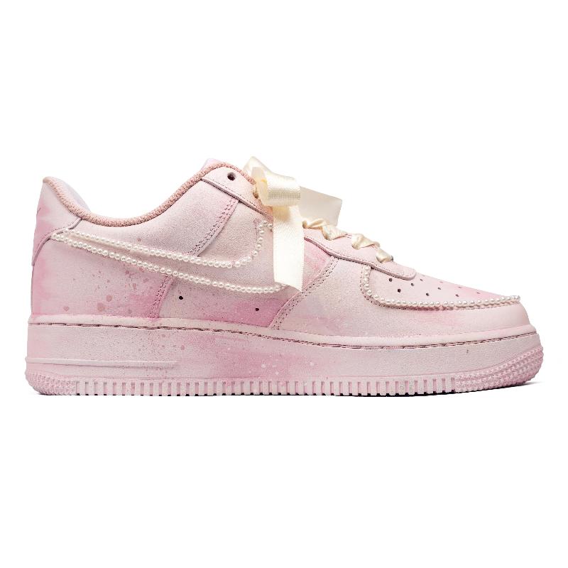 [Custom Pink Utopia]  Air Force 1 Skateboarding Shoes Women's
