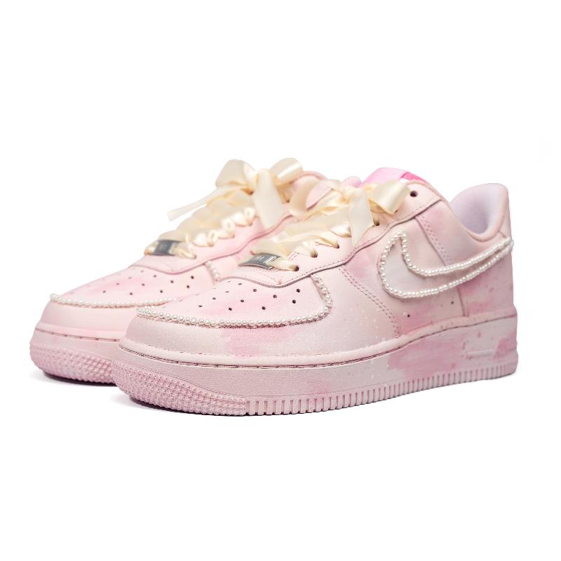 [Custom Pink Utopia]  Air Force 1 Skateboarding Shoes Women's