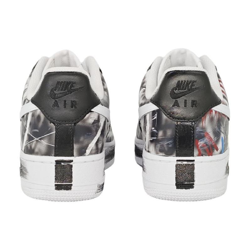 [Custom Hand-drawn style]  Air Force 1 Skateboard Shoes Women's Low-Top White/Black
