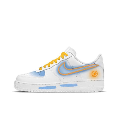 [Custom Blue light]  Air Force 1 Skateboarding Shoes Women's