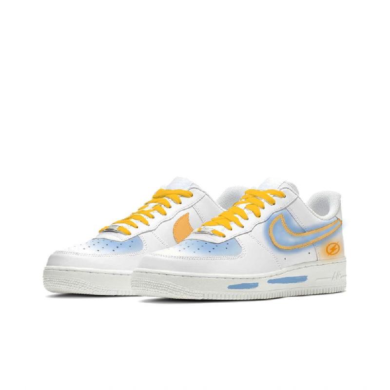 [Custom Blue light]  Air Force 1 Skateboarding Shoes Women's
