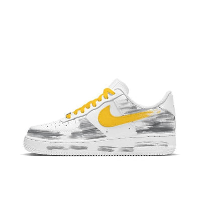 [Custom Egg yolk pie]  Air Force 1 Skateboard Shoes Women's Low-Top Yellow/White