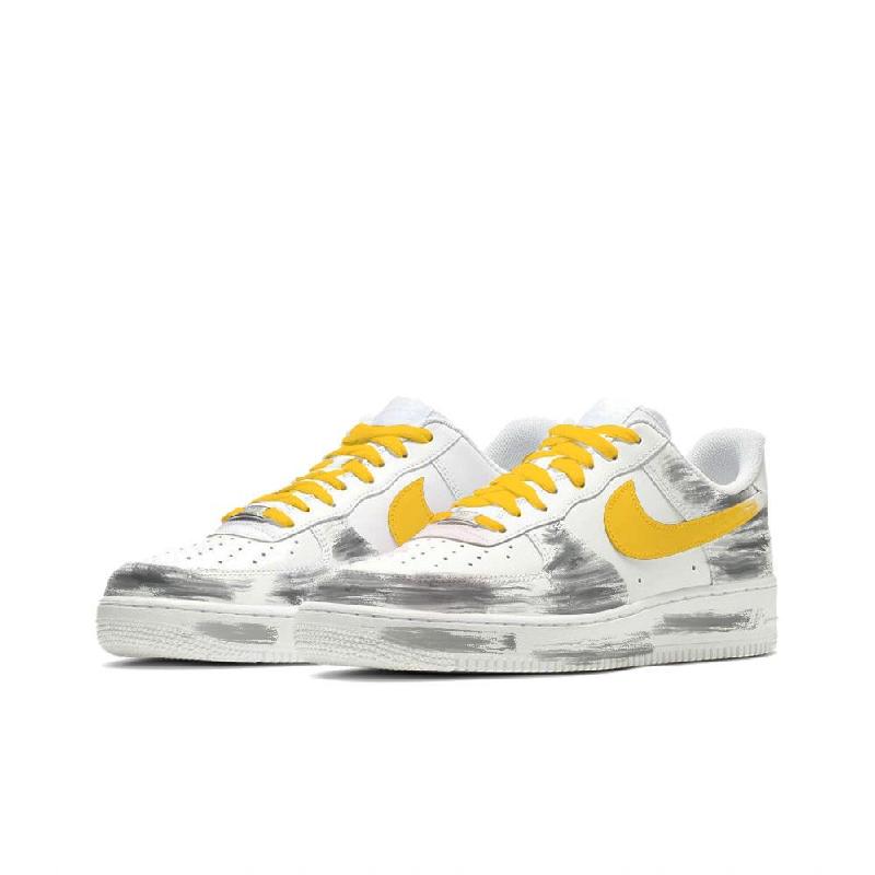 [Custom Egg yolk pie]  Air Force 1 Skateboard Shoes Women's Low-Top Yellow/White