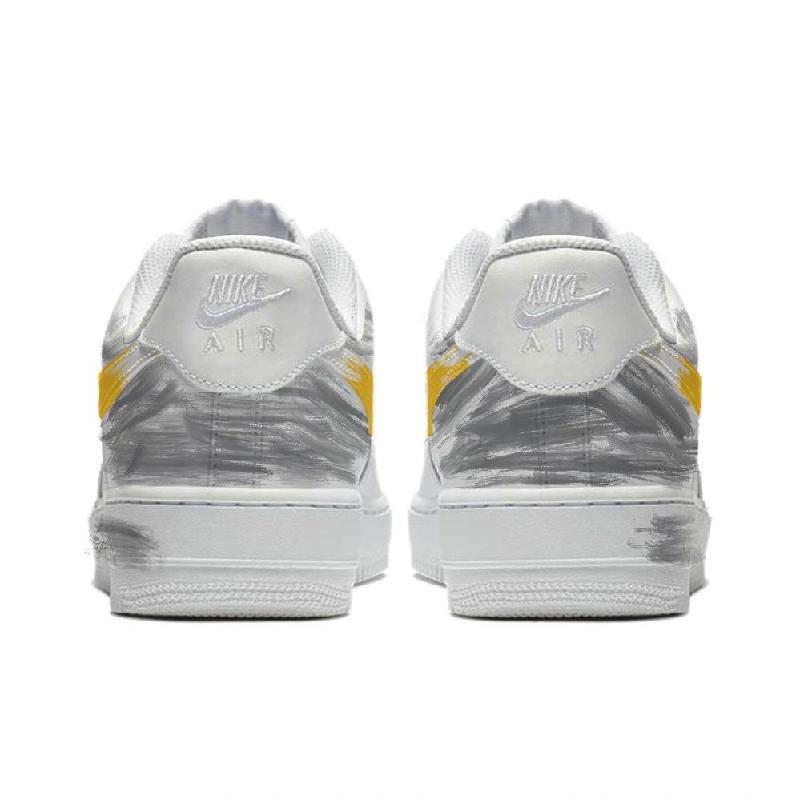 [Custom Egg yolk pie]  Air Force 1 Skateboard Shoes Women's Low-Top Yellow/White
