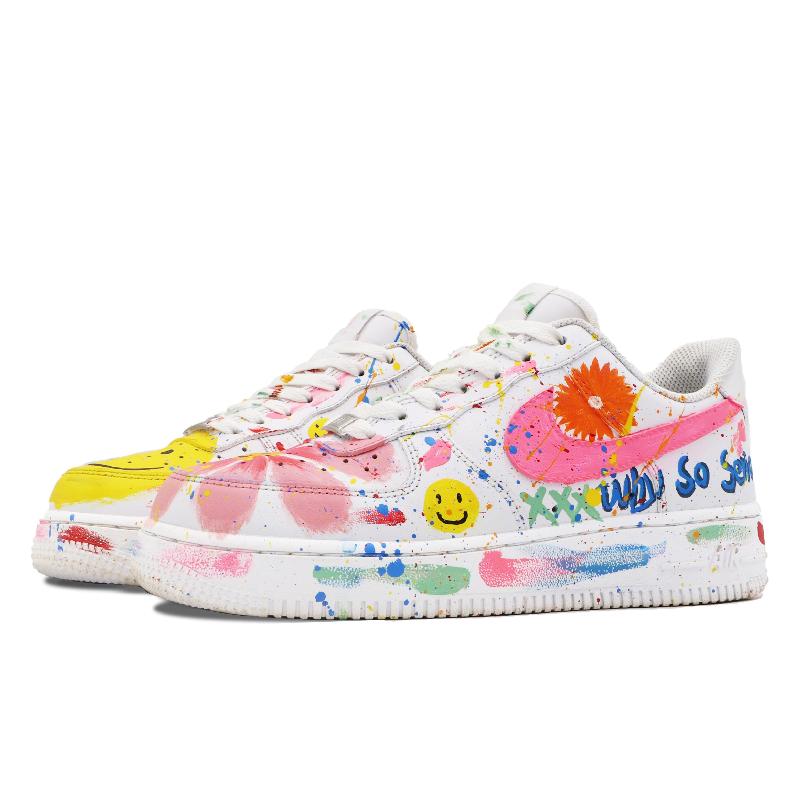 [Custom Color Graffiti]  Air Force 1 Skateboarding Shoes Women's