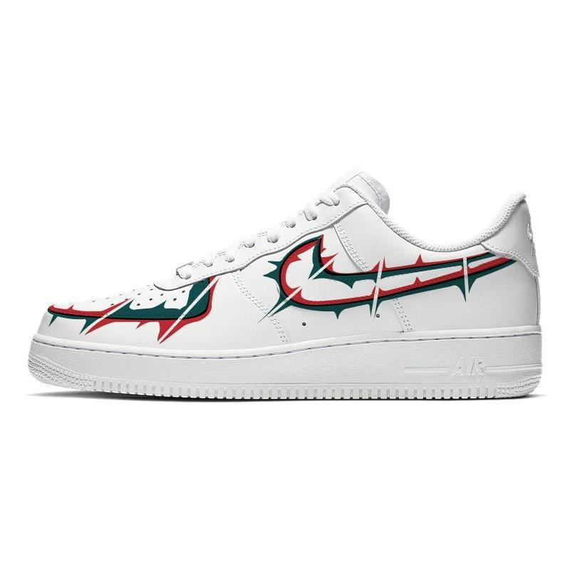 [Custom ByteDance]  Air Force 1 Skateboarding Shoes Women's Low-top White
