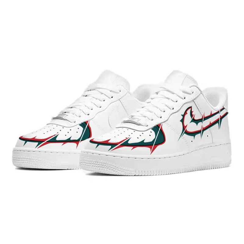 [Custom ByteDance]  Air Force 1 Skateboarding Shoes Women's Low-top White