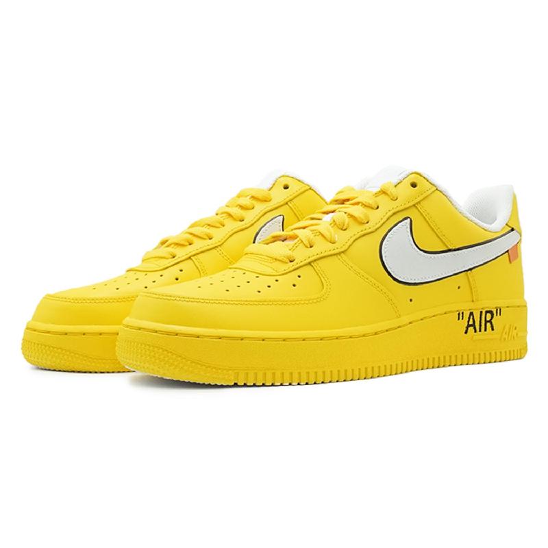 [Custom Women's pure and mellow citron]  Air Force 1 Skateboard Shoes Women's Low-Top Yellow/Gray