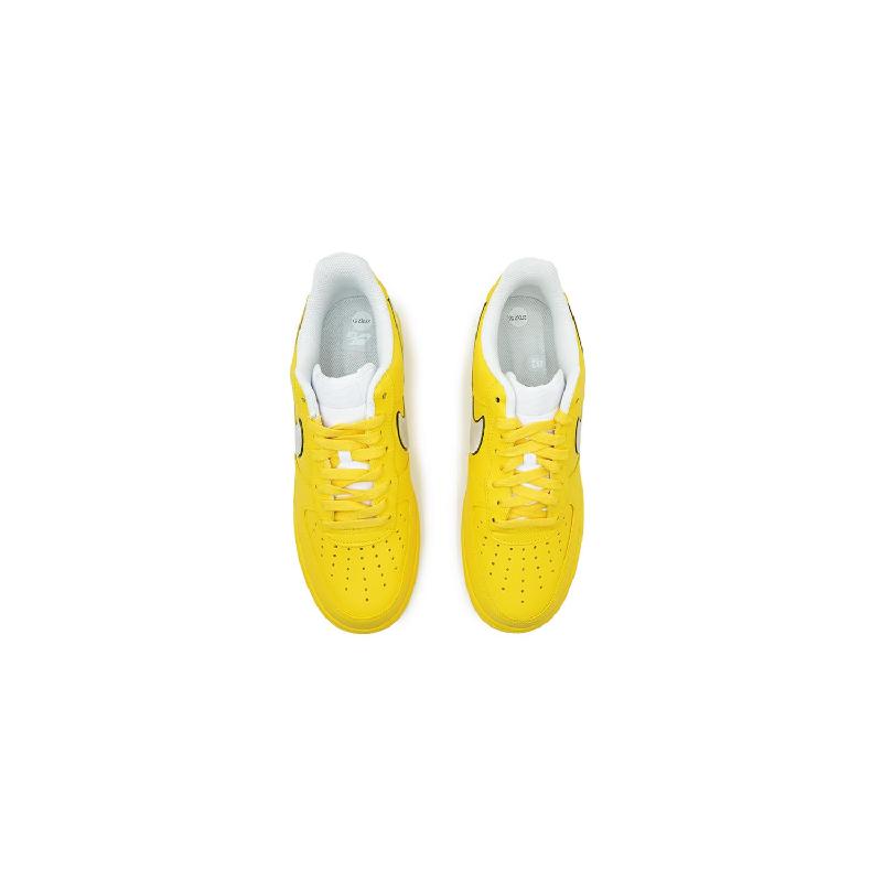 [Custom Women's pure and mellow citron]  Air Force 1 Skateboard Shoes Women's Low-Top Yellow/Gray