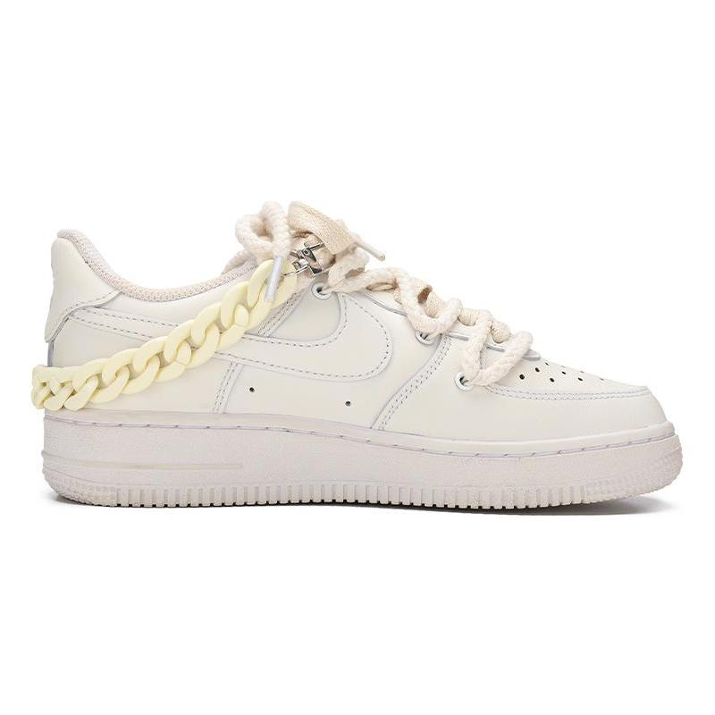 [Custom Female leaf off-white]  Air Force 1 Skateboarding Shoes Women's