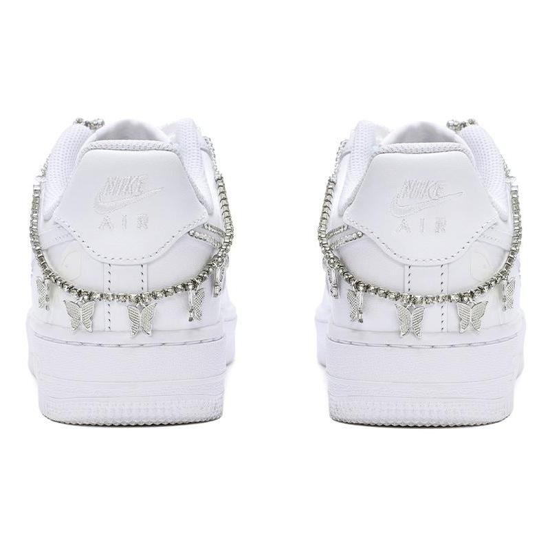 [Custom Female butterfly white]  Air Force 1 Skateboarding Shoes Women's