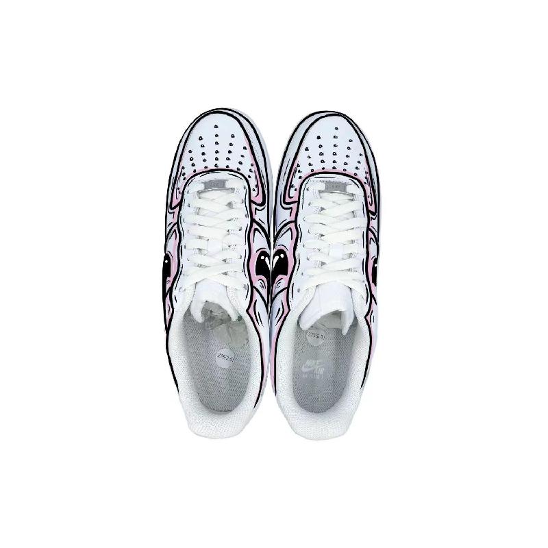 [Custom Female 2D pink style]  Air Force 1 Skateboarding Shoes Women's