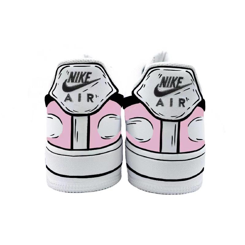 [Custom Female 2D pink style]  Air Force 1 Skateboarding Shoes Women's