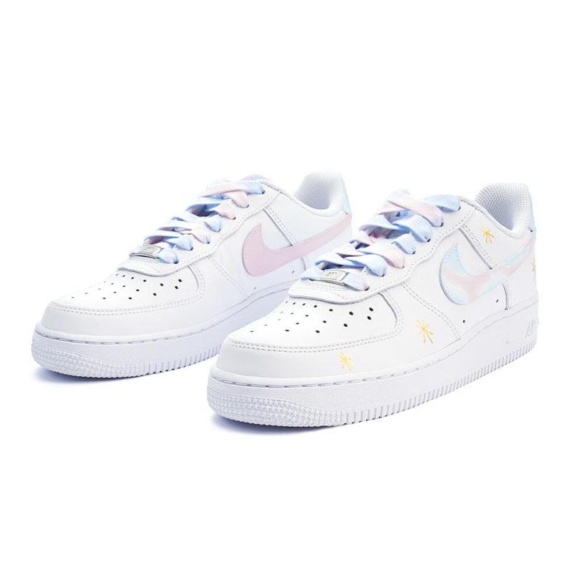 [Custom Pink and blue Nebula]  Air Force 1 Skateboarding Shoes Women's
