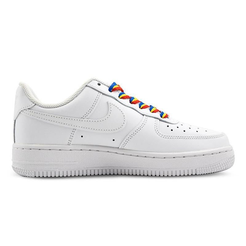 [Custom Women's Montrion QD]  Air Force 1 Skateboarding Shoes Women's Low-top White/Red/Blue/Yellow