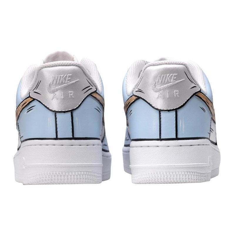 [Custom Frozen 2D blue and white]  Air Force 1 Skateboarding Shoes Women's