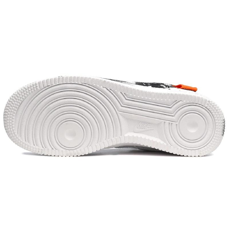 [Custom Freehand Brushwork]  Air Force 1 Skateboarding Shoes Low-top Black/White